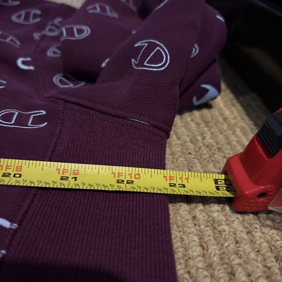 Champion Reverse Weave Hoodie Sweatshirt Men Med Logo Long Sleeve Pocket Thick - Picture 10 of 12